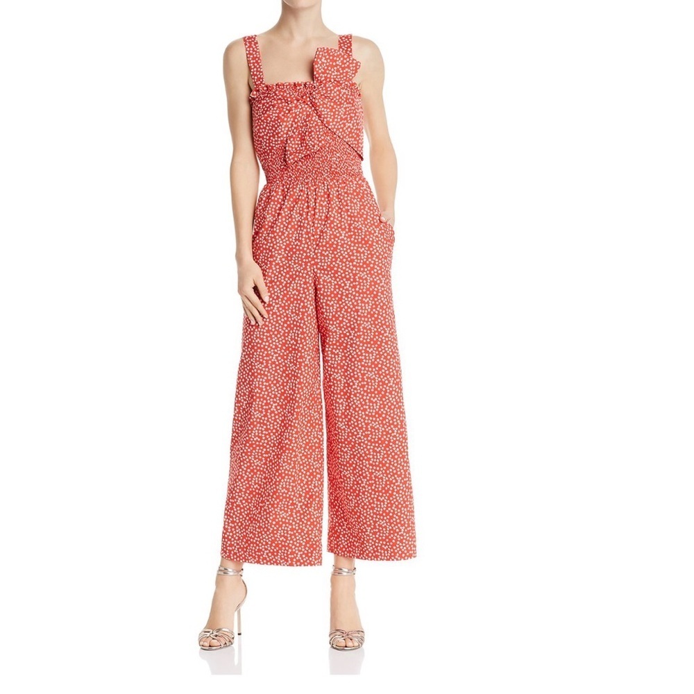 Rebecca Taylor Malia Accent Bow Jumpsuit